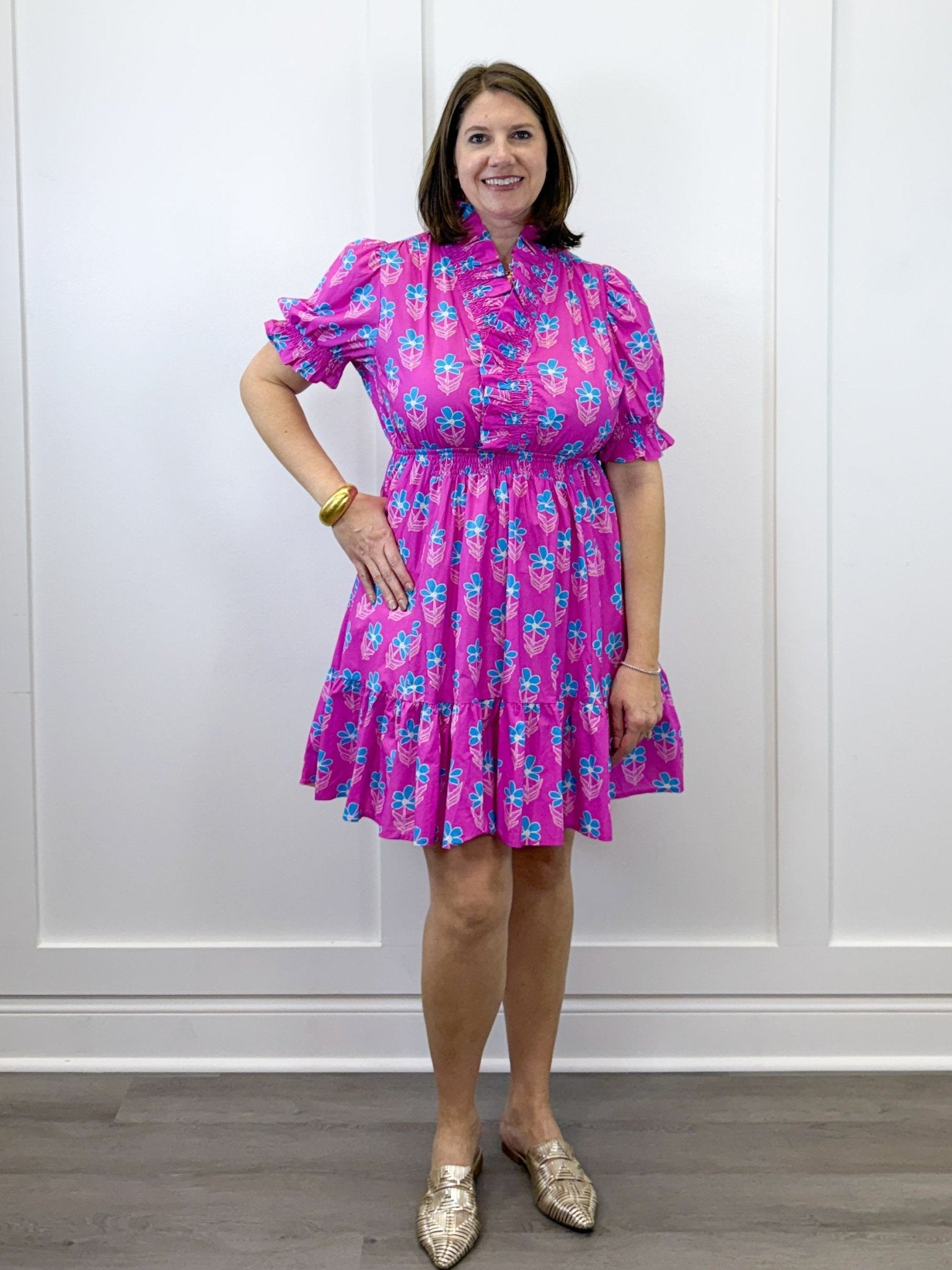 Daisy Darling Smocked Dress - Orchid Short Dresses Umgee