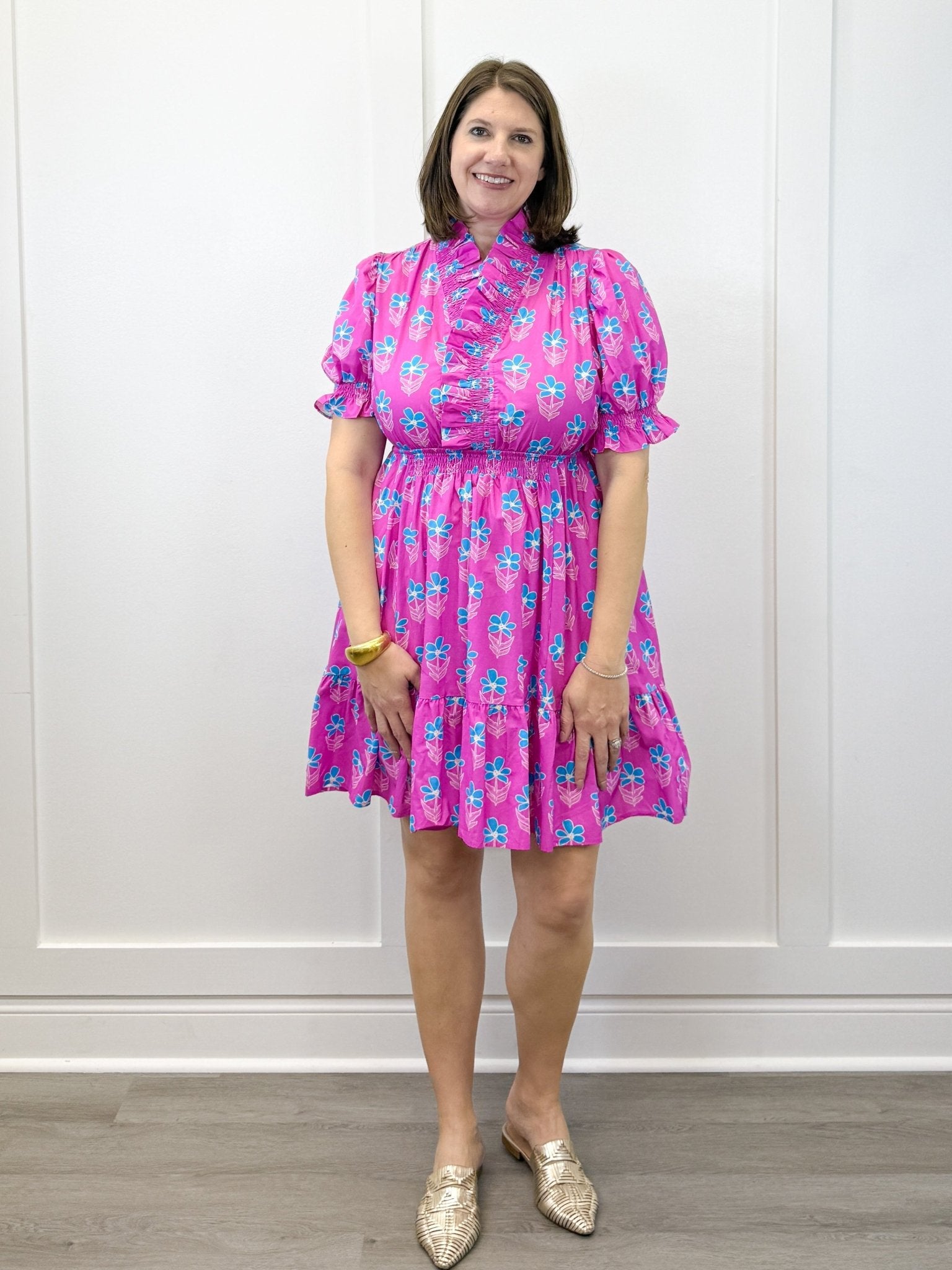 Daisy Darling Smocked Dress - Orchid Short Dresses Umgee