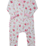 Dancing Hearts Ruffle Zipper Footie Baby Sleepwear Magnolia Baby