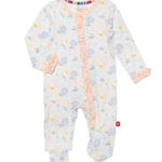 Darby Modal Magnetic Ruffle Footie Baby Sleepwear Magnetic Me