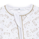 Darling Cowboy Boots Print Playsuit - Ivory Baby Sleepwear Magnolia Baby