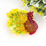Peacock Acetate Hair Claw Clip - Blue Hair Accessories TheDivaSoap