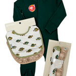 Deep Emerald Footie - Sugar Babies Children's Boutique/Meg's Shoppe