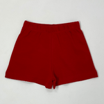 Deep Red Picot Trim Shorts Girls Shorts Luigi