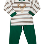 Deer Applique Jogger Set Boys Sets Three Sisters