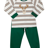 Deer Applique Jogger Set Boys Sets Three Sisters