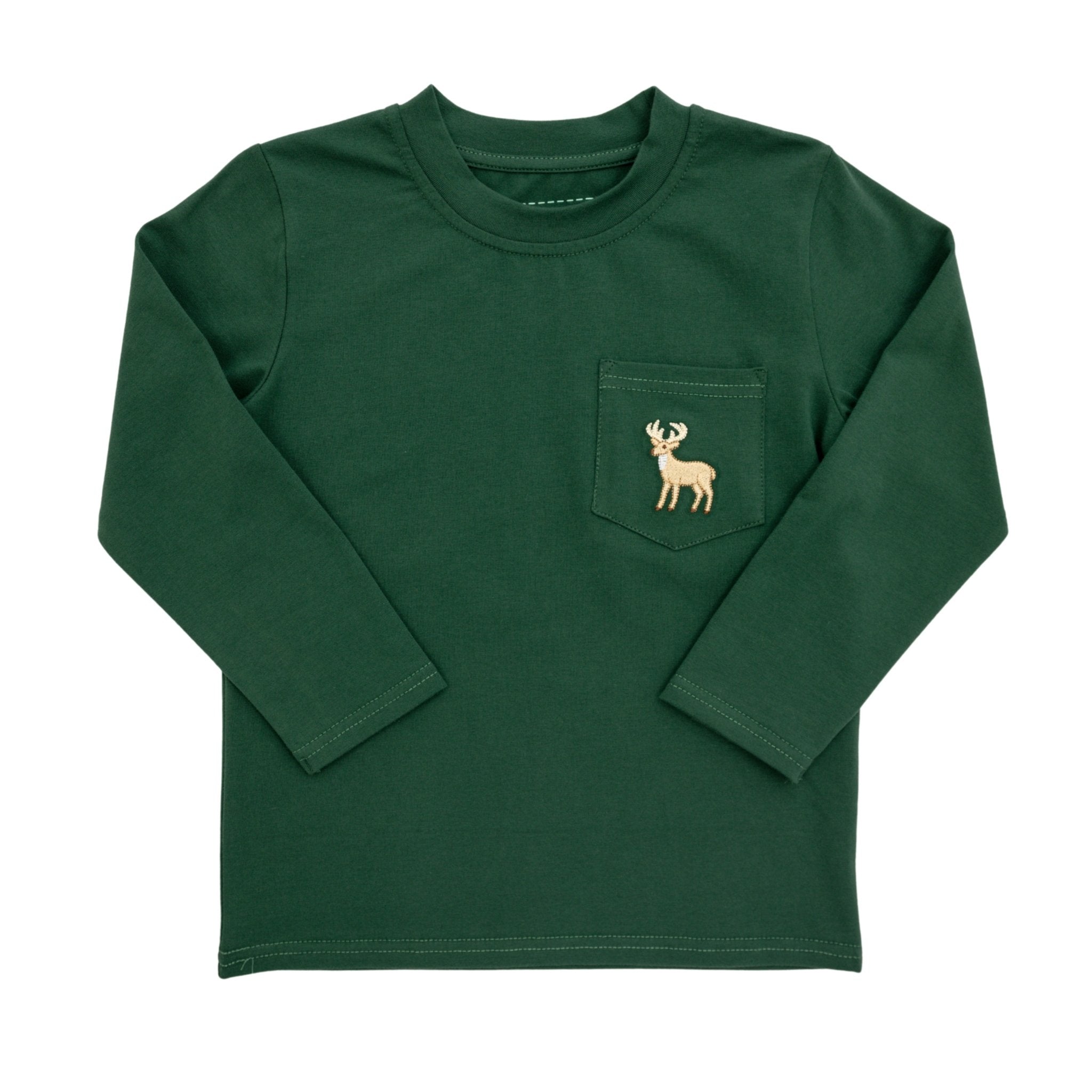 Deer L/S Pocket Tee Boys Tees Itsy Bitsy