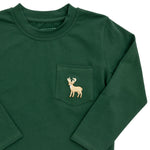 Deer L/S Pocket Tee Boys Tees Itsy Bitsy