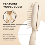 Detangler Hair Brush for Fine Hair - Tan Self-Care TELETIES