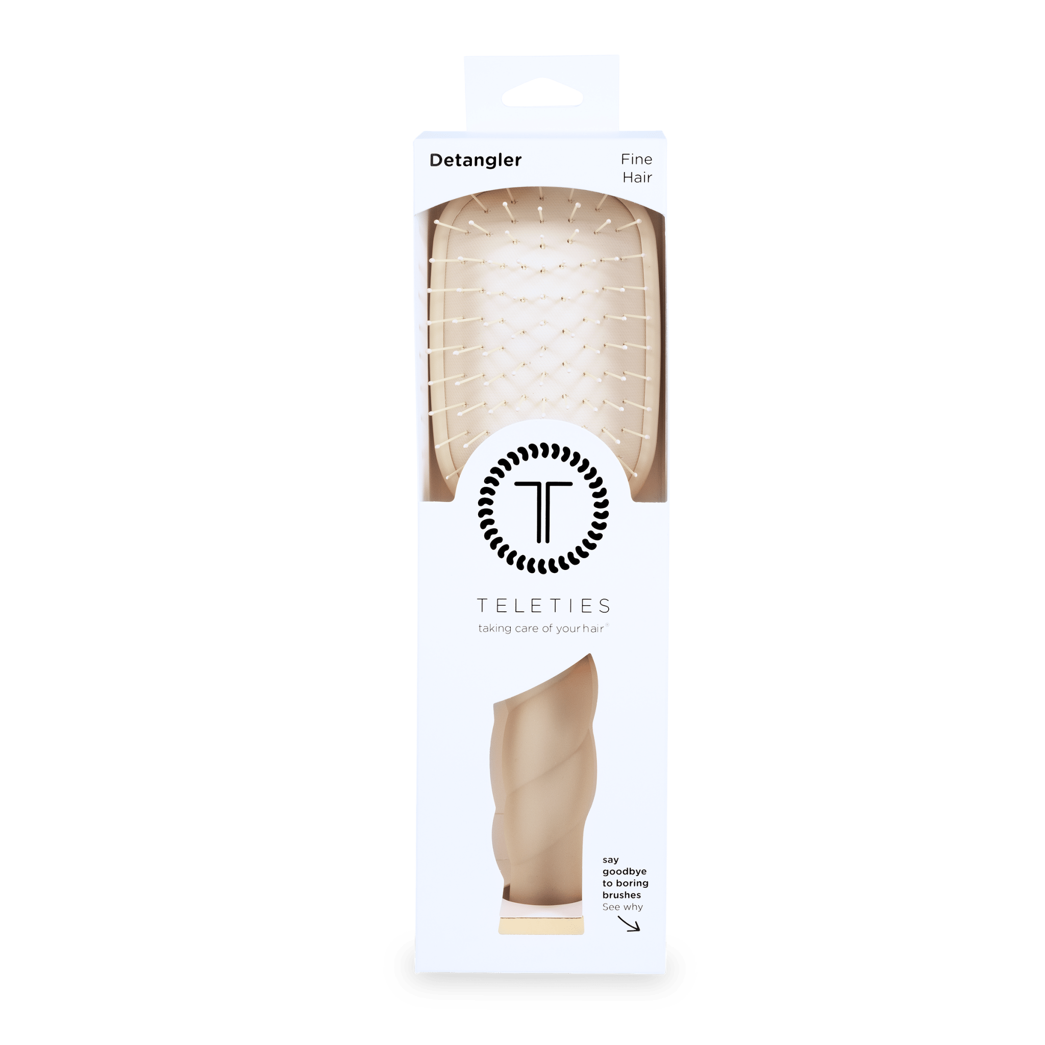 Detangler Hair Brush for Fine Hair - Tan Self-Care TELETIES