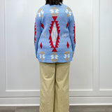 Diamond Skies Cardigan - Sky Blue Sweaters Umgee