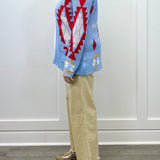 Diamond Skies Cardigan - Sky Blue Sweaters Umgee