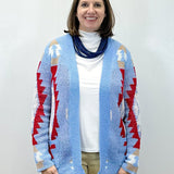 Diamond Skies Cardigan - Sky Blue Sweaters Umgee