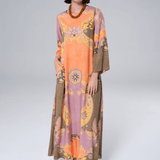 Diana L/S Maxi Dress - Peach - Sugar Babies Children's Boutique/Meg's Shoppe