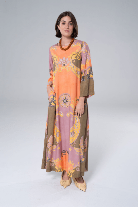 Diana L/S Maxi Dress - Peach - Sugar Babies Children's Boutique/Meg's Shoppe