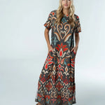 Diana Maxi - Spiced Ikat - Sugar Babies Children's Boutique/Meg's Shoppe