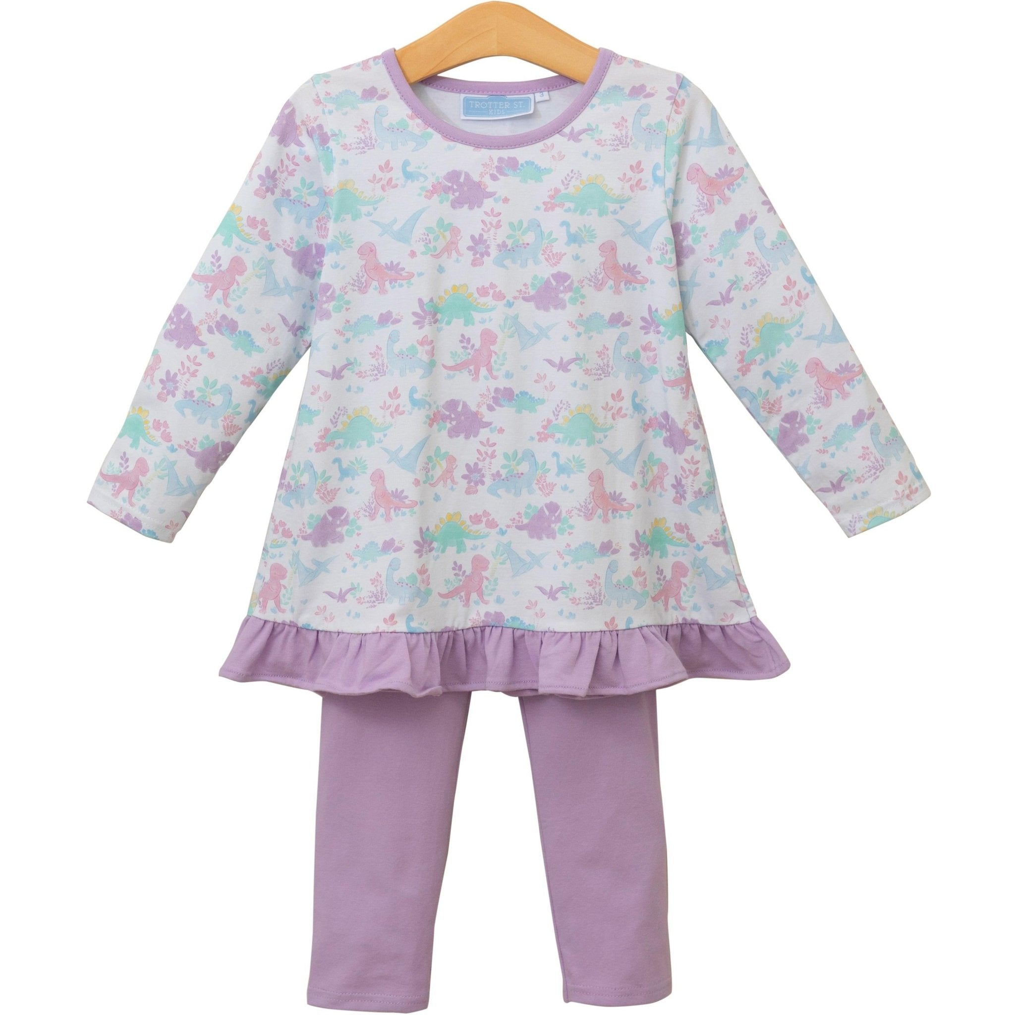 Dino Adventures Ruffle Pant Set Girls Sets Trotter Street Kids