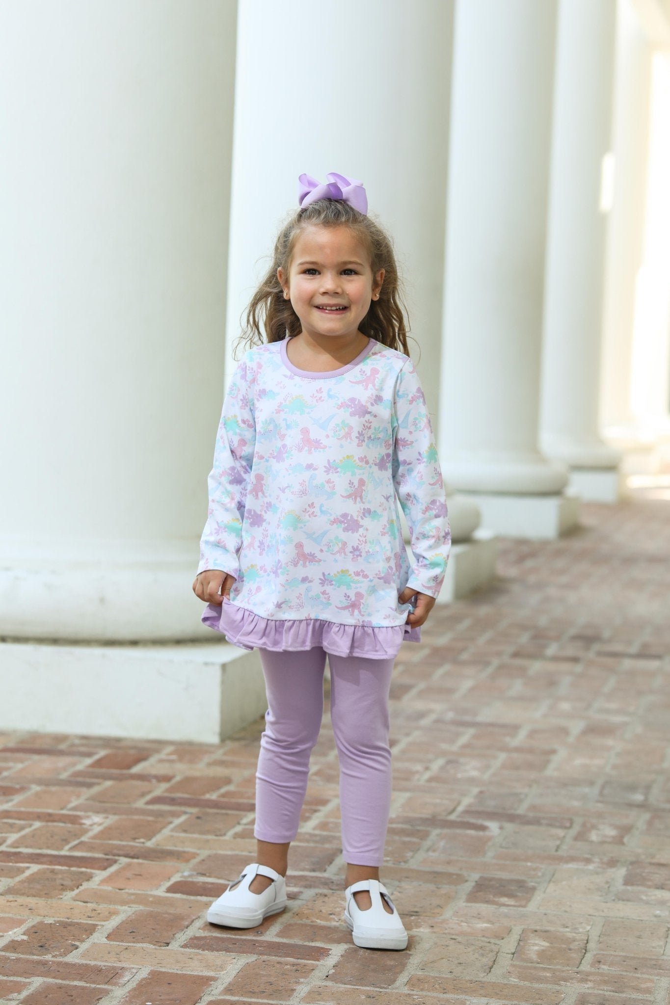 Dino Adventures Ruffle Pant Set Girls Sets Trotter Street Kids