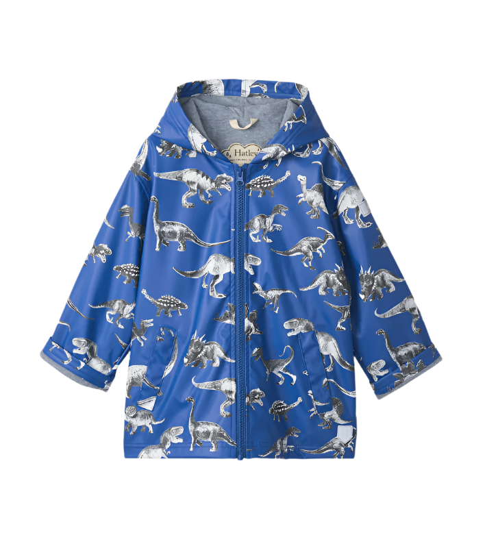 Dino Extinction Zip Up Rain Jacket Boys Outerwear Hatley