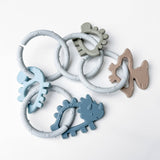 Dino Rings Silicone Teether: Blue/Green Baby Accessories Calla & Friends