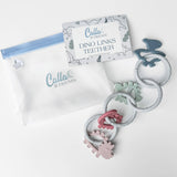 Dino Rings Silicone Teether: Pink Baby Accessories Calla & Friends