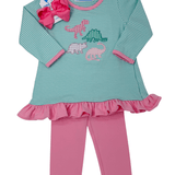 Dino Ruffle Pant Set Girls Sets Trotter Street Kids