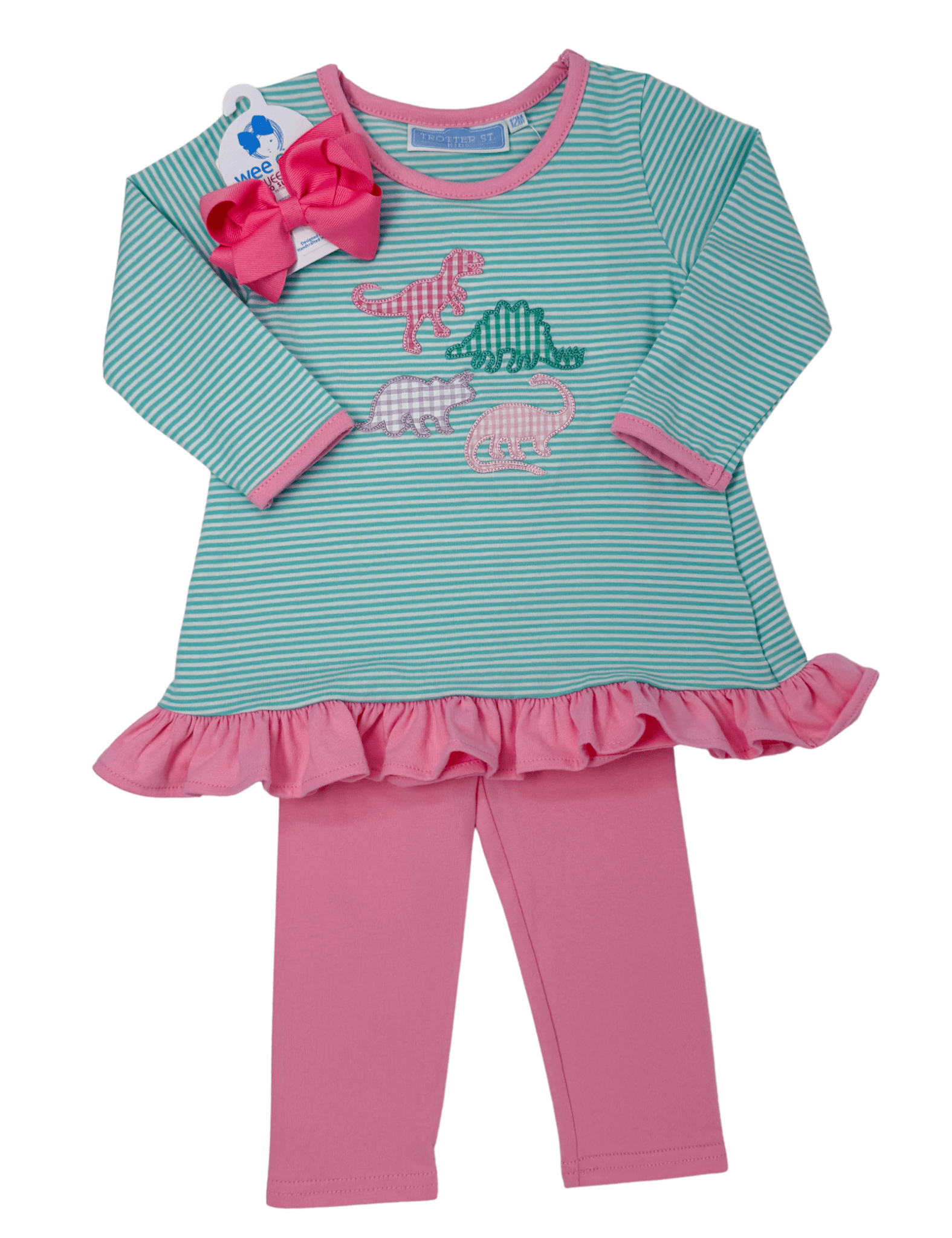 Dino Ruffle Pant Set Girls Sets Trotter Street Kids