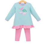 Dino Ruffle Pant Set Girls Sets Trotter Street Kids