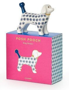 Dog Ceramic Ring Holder - Assorted Home Decor Two's Company Blue