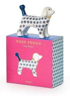 Dog Ceramic Ring Holder - Assorted Home Decor Two's Company Blue