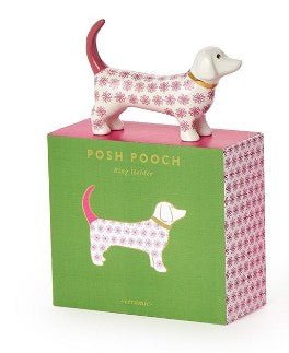 Dog Ceramic Ring Holder - Assorted Home Decor Two's Company Pink
