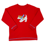 Dog Crewneck Sweatshirt - Deep Red Boys Sweaters + Sweatshirts Luigi