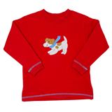 Dog Crewneck Sweatshirt - Deep Red Boys Sweaters + Sweatshirts Luigi