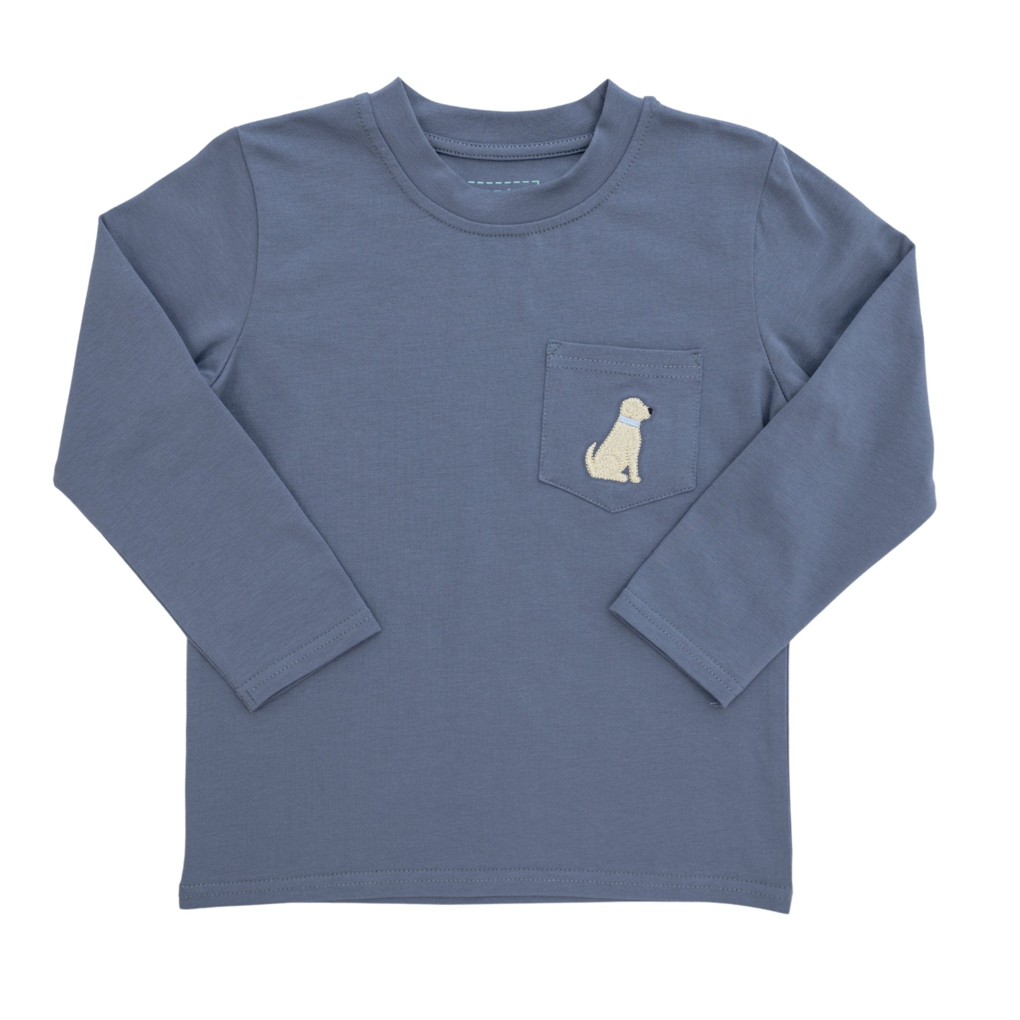 Dog L/S Pocket Tee Boys Tees Itsy Bitsy