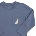 Dog L/S Pocket Tee Boys Tees Itsy Bitsy