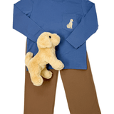 Dog L/S Pocket Tee Boys Tees Itsy Bitsy