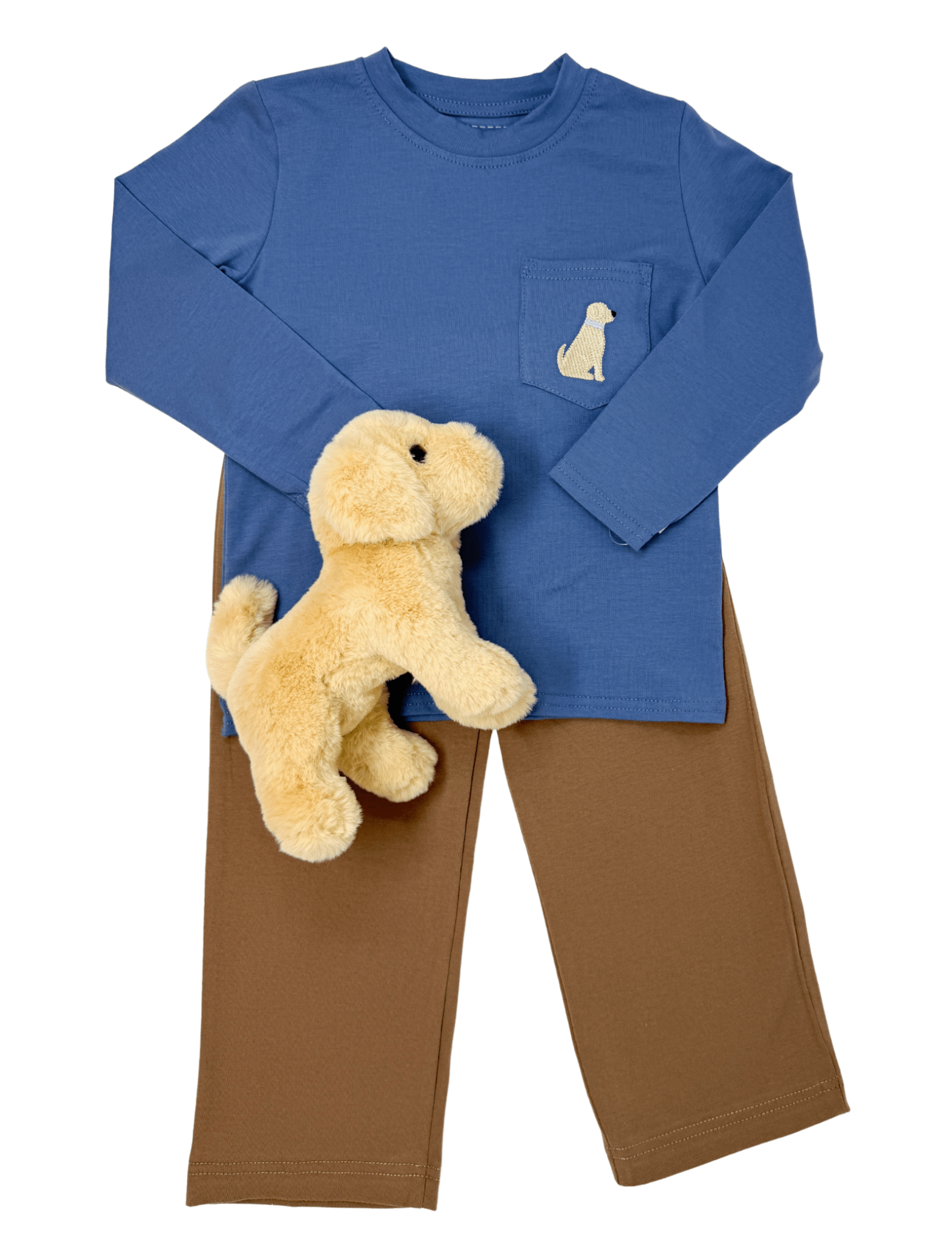 Dog L/S Pocket Tee Boys Tees Itsy Bitsy