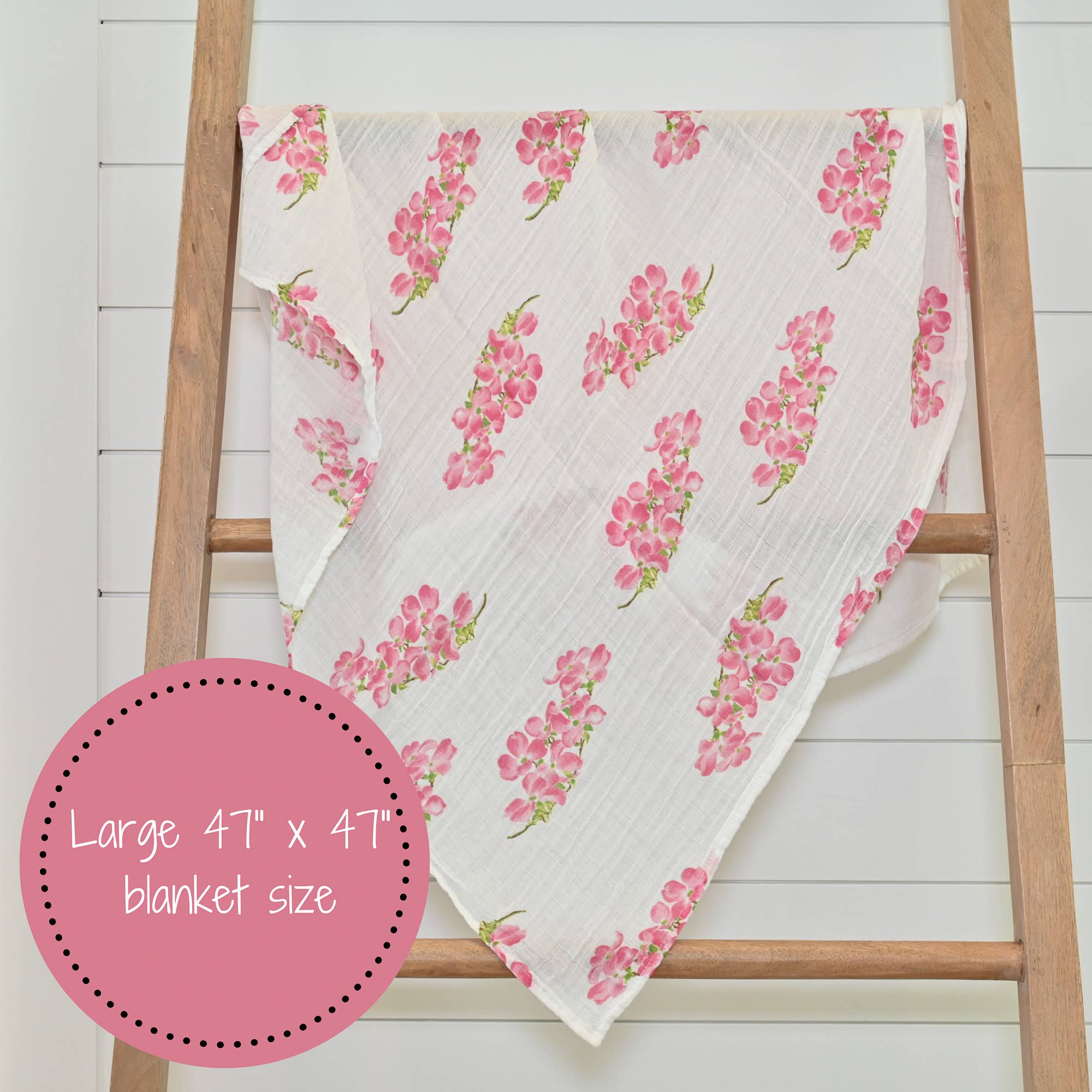 Dogwoods In Bloom Baby Muslin Swaddle Blanket Baby Accessories LollyBanks