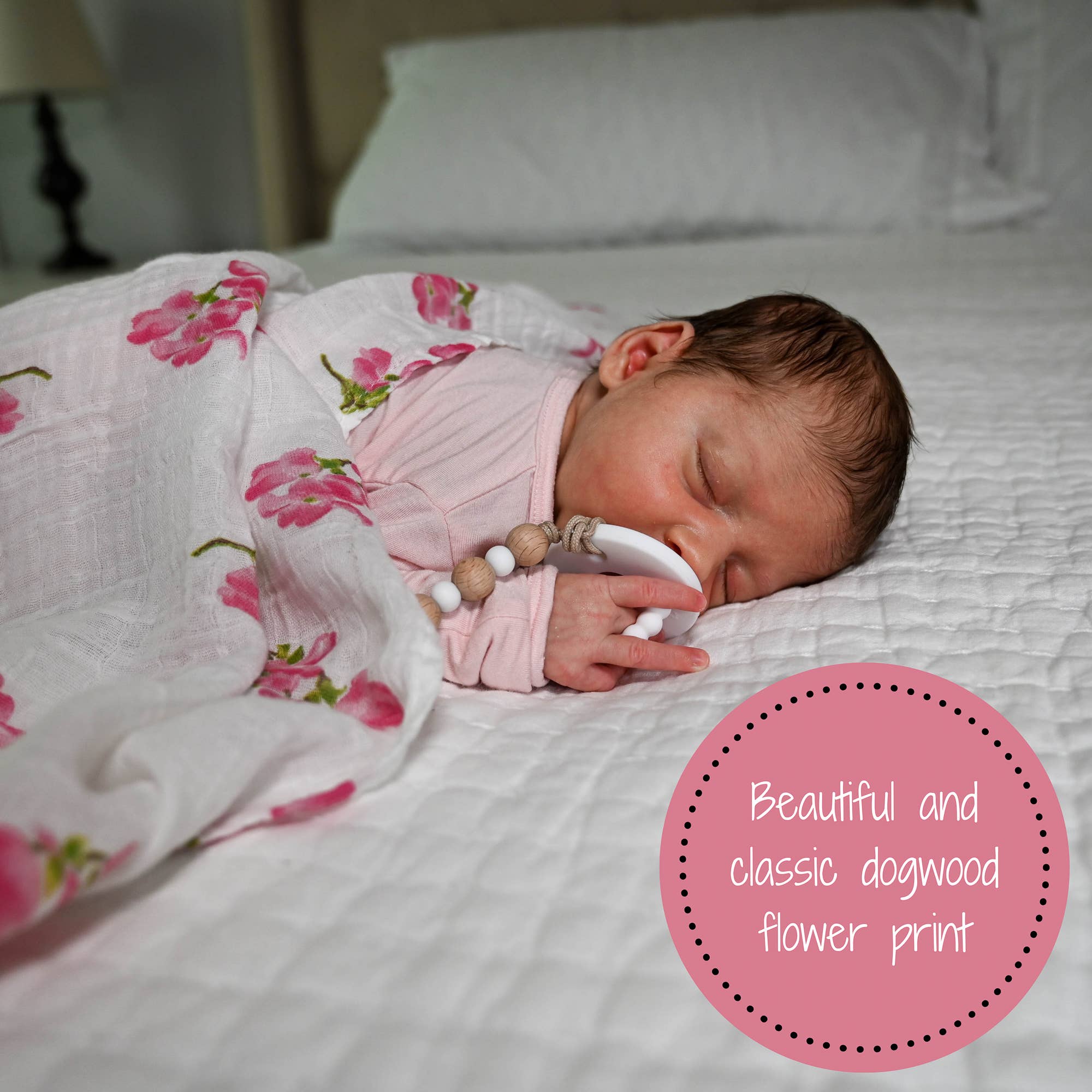 Dogwoods In Bloom Baby Muslin Swaddle Blanket Baby Accessories LollyBanks
