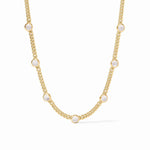 Dolce Delicate Station Necklace - Iridescent Clear Crystal Necklaces Julie Vos