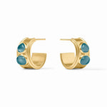 Dolce Stone Hoop - Iridescent Montana Blue - Small Earrings Julie Vos