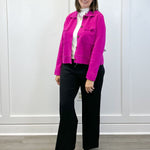 Double Knit Collared Sweater Cardigan - Pink Flambe Sweaters Tribal