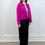 Double Knit Collared Sweater Cardigan - Pink Flambe Sweaters Tribal