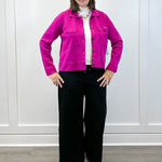 Double Knit Collared Sweater Cardigan - Pink Flambe Sweaters Tribal