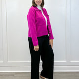 Double Knit Collared Sweater Cardigan - Pink Flambe Sweaters Tribal