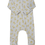 Downy Ducklings Print Zip Footie - Sugar Babies Children's Boutique/Meg's Shoppe