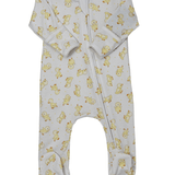 Downy Ducklings Print Zip Footie - Sugar Babies Children's Boutique/Meg's Shoppe