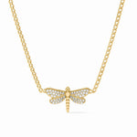Dragonfly Pave Delicate Necklace - Cubic Zirconia Necklaces Julie Vos