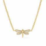 Dragonfly Pave Delicate Necklace - Cubic Zirconia Necklaces Julie Vos