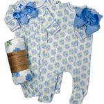 Dreamy Hydrangeas Print Gathered Gown - Sugar Babies Children's Boutique/Meg's Shoppe